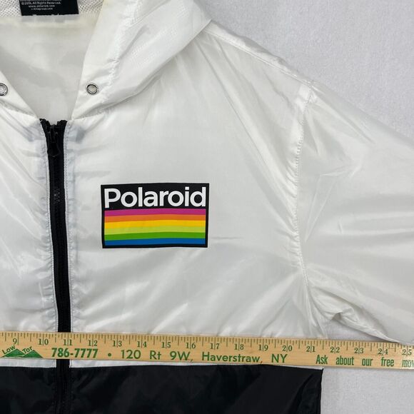 Polaroid Black and White Hooded Windbreaker - Picture 14 of 16